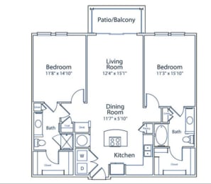 2 beds, 2 baths, 1,128 sqft, $1,810