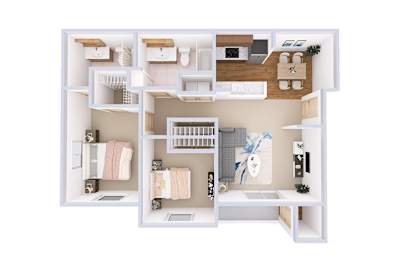 2 beds, 2 baths, 1,207 sqft, $1,891