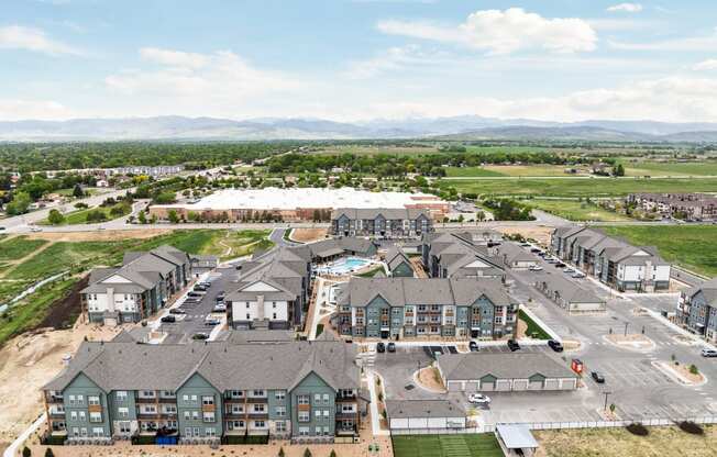 Aerial view of the neighborhood at Notch66 in Longmont, CO 80504