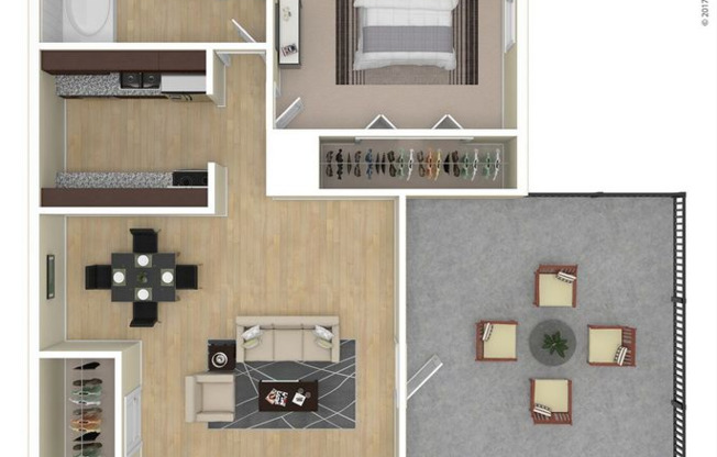 1 bed, 1 bath, 800 sqft, $402