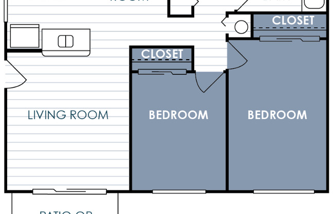 2 beds, 1 bath, 816 sqft, $1,763