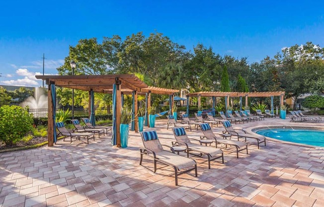 Pool Area at The Oasis at Brandon, Riverview, FL, 33578