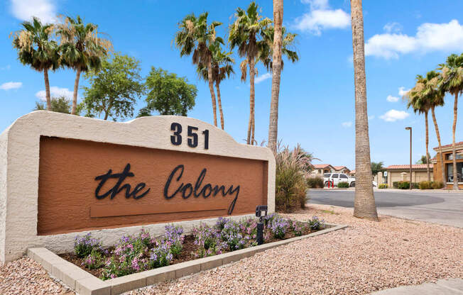 Property Signage at The Colony Apartments, Arizona