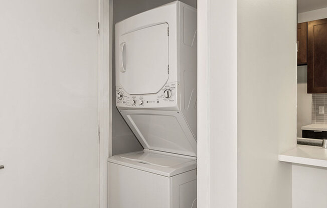 All apartments are fitted with in-unit washers and dryers.