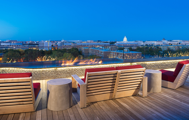 Evenings by the fire taking in a views of Washington D.C.