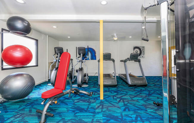 Spacious on-site fitness center for Ascent 1829 apartment building in Phoenix, AZ