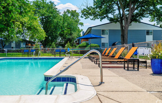 take a dip in the resort style pool