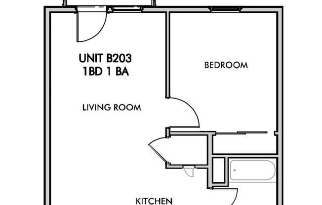 1 bed, 1 bath, 531 sqft, $1,263, Unit 2203*