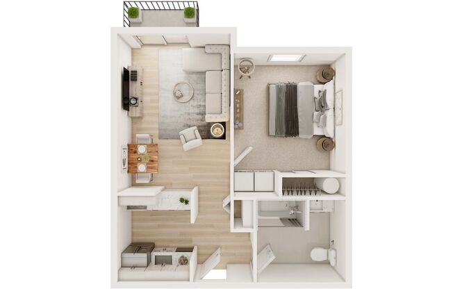 1 bed, 1 bath, 625 sqft, $1,511, Unit A105