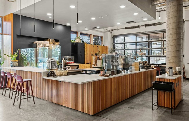 cafe inside the lobby at the hixon