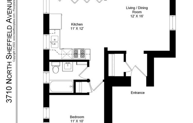1 bed, 1 bath, 679 sqft, $1,995, Unit 3710-205