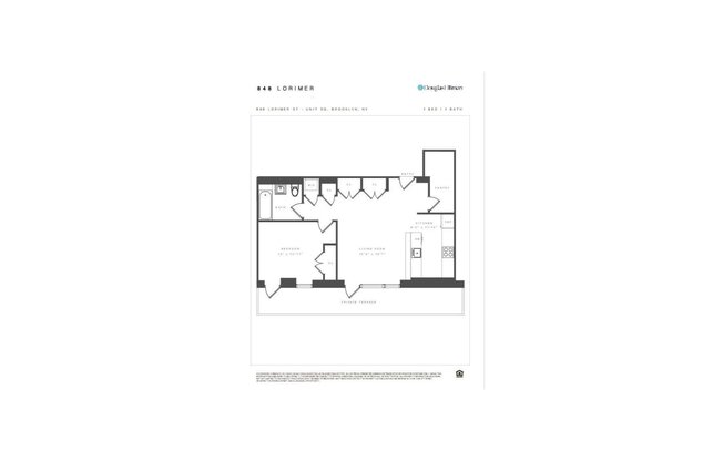1 bed, 1 bath, $7,350, Unit 5G