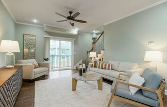 Modern Living Room at Prairie Pines Townhomes, Shawnee
