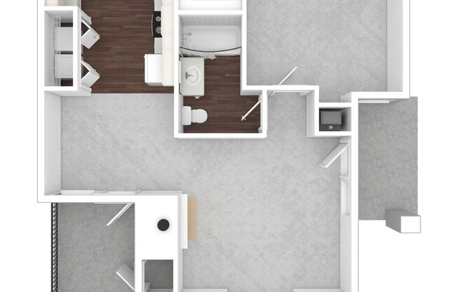 1 bed, 1 bath, 646 sqft, $1,599