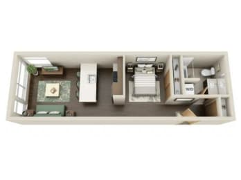 1 bed, 1 bath, 608 sqft, $1,910