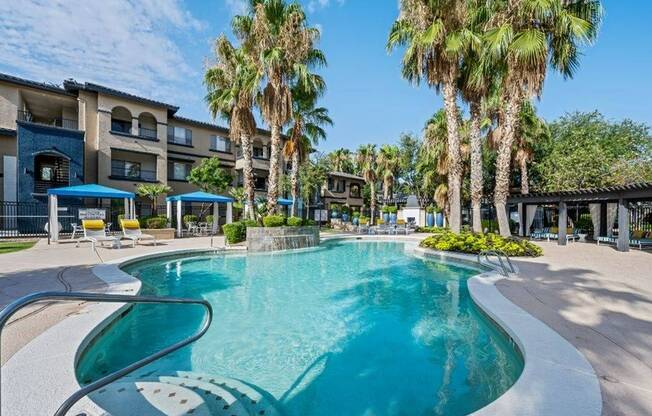 Poolside view at - Lunaire Apartments | Goodyear, Arizona