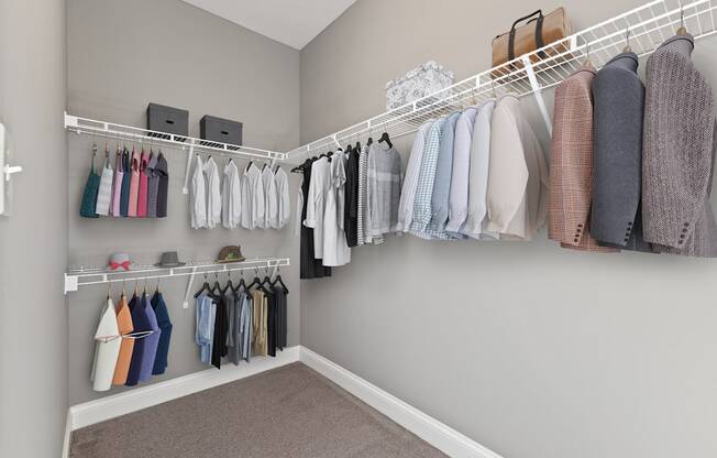 Spacious Walk In Closets