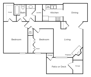 2 beds, 1 bath, 1,050 sqft, $1,146