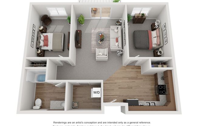 2 beds, 1 bath, 1,010 sqft, $1,700, Unit 1 - 303