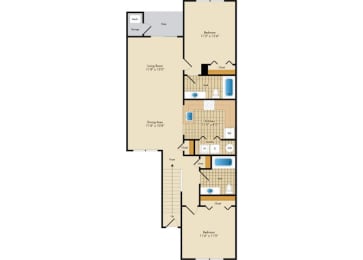2 beds, 2 baths, 1,053 sqft, $3,622