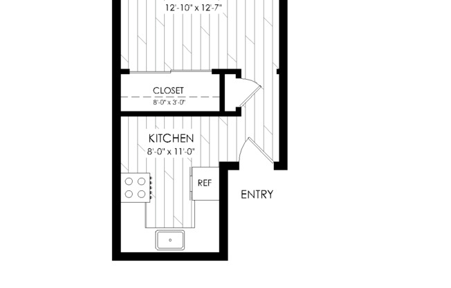 Studio, 1 bath, 380 sqft, $1,075