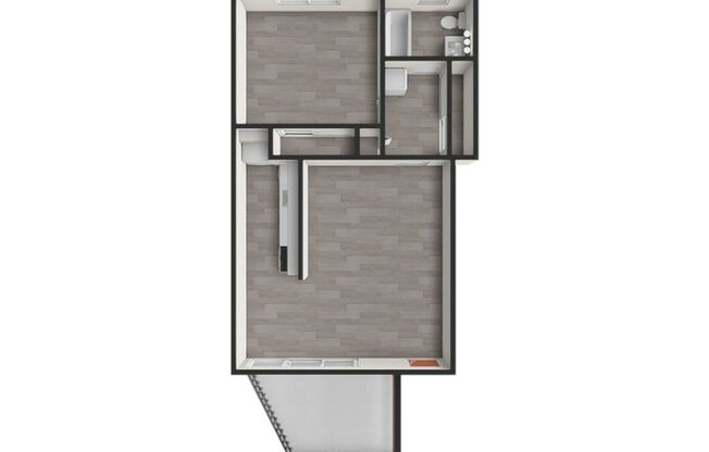 1 bed, 1 bath, 650 sqft, $1,370, Unit 201
