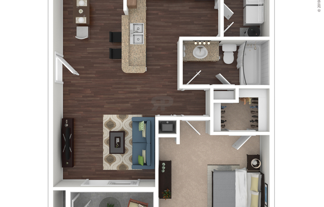 1 bed, 1 bath, 729 sqft, $1,309