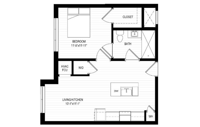 1 bed, 1 bath, 554 sqft, $2,200, Unit 503