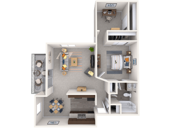 1 bed, 1 bath, 800 sqft, $2,019
