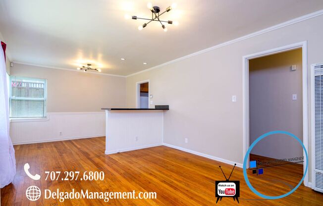 Beautiful three bedroom one bath available now!