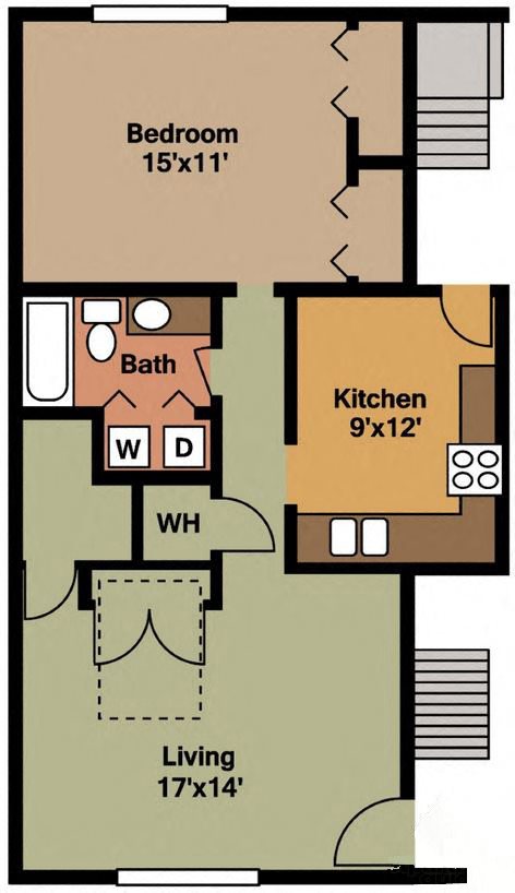 1 bed, 1 bath, 858 sqft, $964