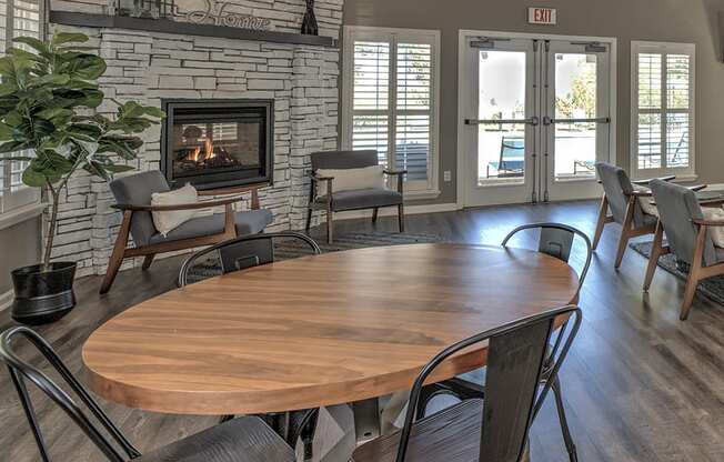 Sunset Summit Clubhouse Interior Fireplace