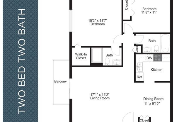 2 beds, 2 baths, 1,000 sqft, $1,729, Unit H025