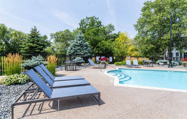 our apartments showcase a swimming pool