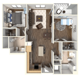2 beds, 2 baths, 999 sqft, $4,085