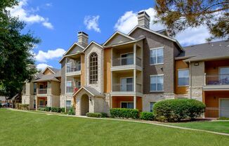 our apartments are located in the community with lush green grass