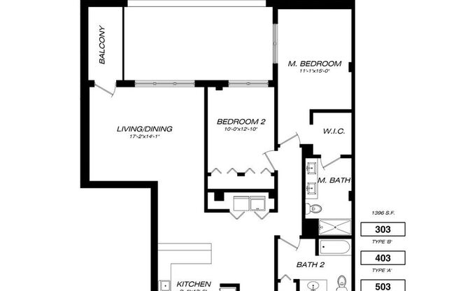 2 beds, 2 baths, 1,500 sqft, $2,925, Unit 303