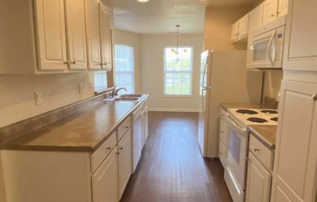 Kitchen with lots of counter space at brickyard apartments