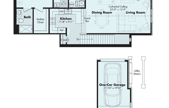 2 beds, 2 baths, 1,324 sqft, $1,945, Unit 2207