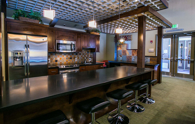 Clubhouse Kitchen and Bar at Vacaville CA Apartments