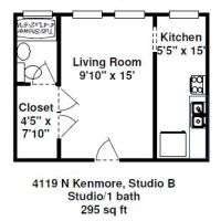 Studio, 1 bath, 295 sqft, $1,250, Unit 310-LS