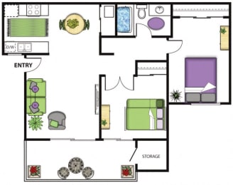 2 beds, 1 bath, 750 sqft, $1,695