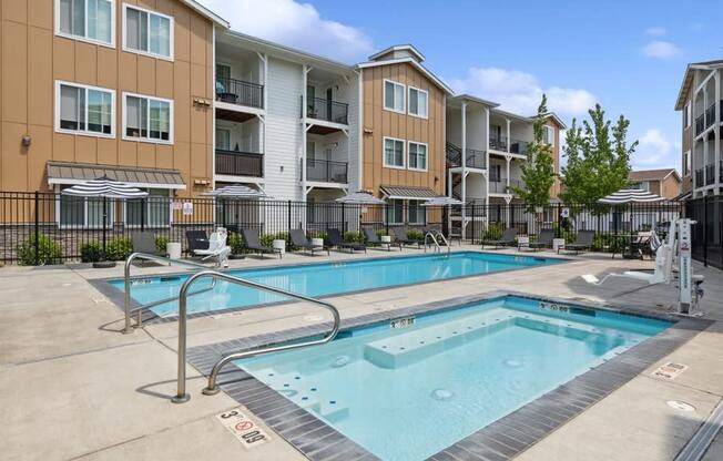 Sparkling pool at Hearth