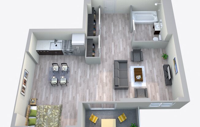 Studio, 1 bath, $3,550