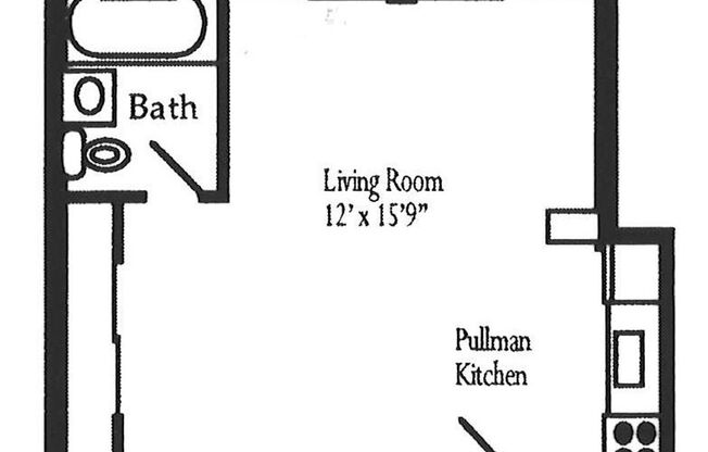 Studio, 1 bath, 300 sqft, $1,125, Unit 5959-505