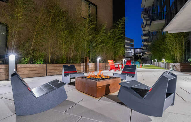 Courtyard Lounge with Fireplace
