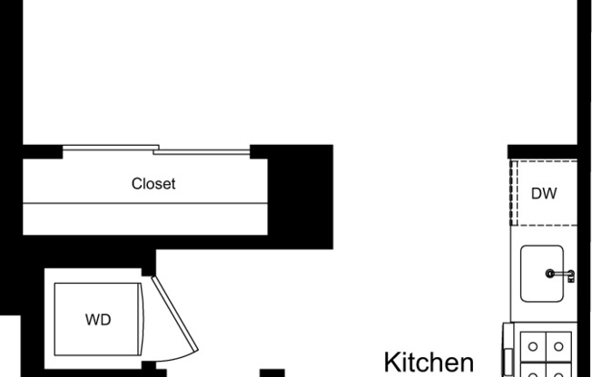 Studio, 1 bath, 550 sqft, $3,926, Unit 313
