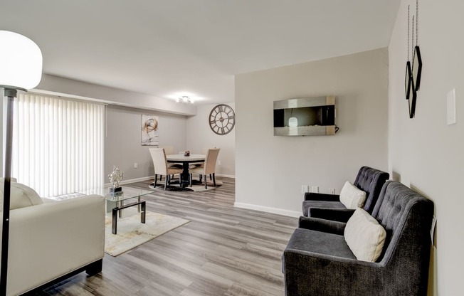 Open Space Living Room and Dining Area at Admiral Place, Maryland