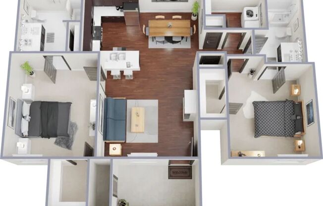 2 beds, 2 baths, 1,219 sqft, $1,799, Unit 1188