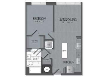 1 bed, 1 bath, 687 sqft, $1,899